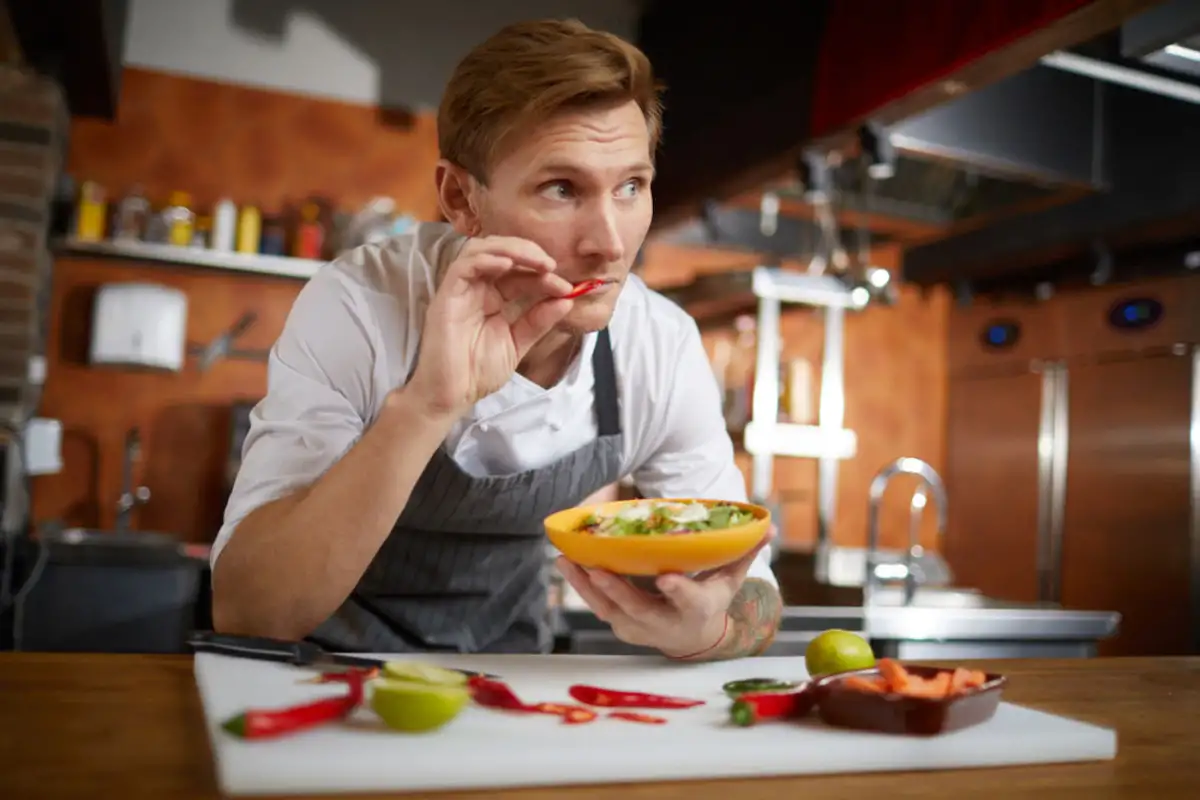 chef tasting food