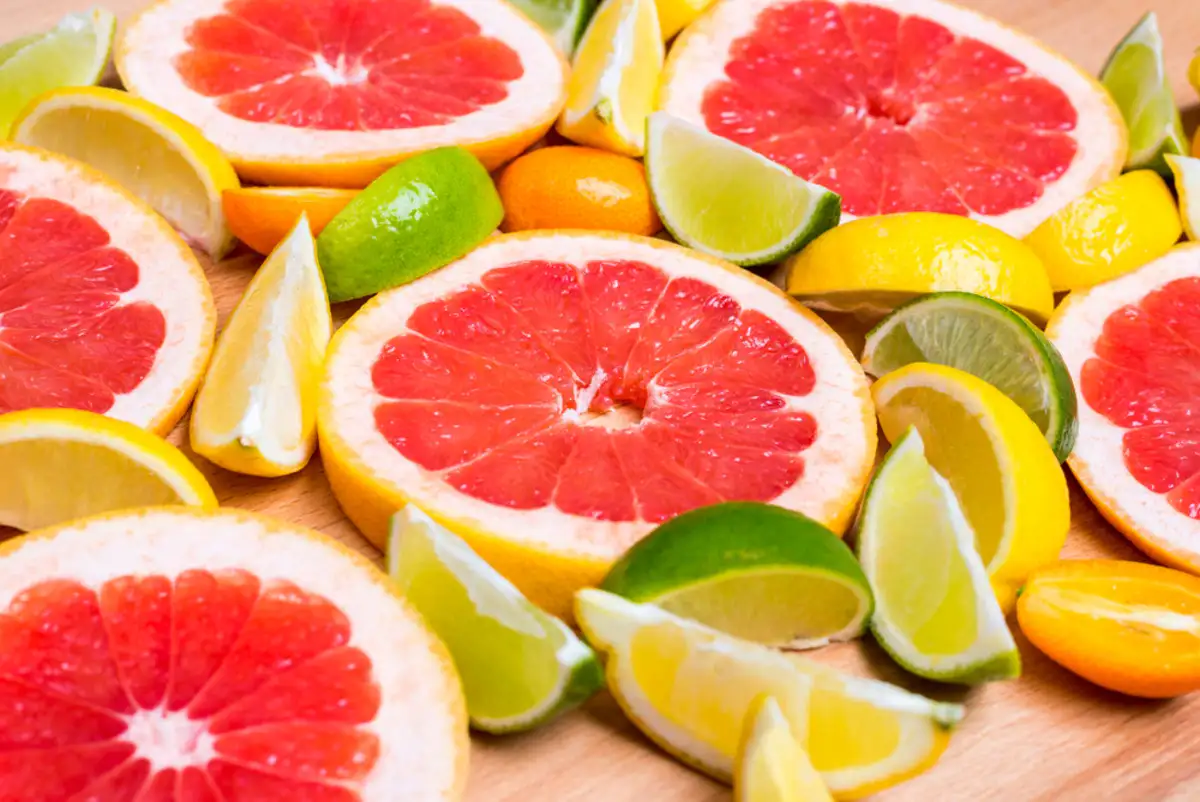 slices of lemon lime and grapefruit