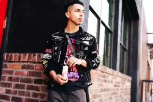 Young man standing on the street