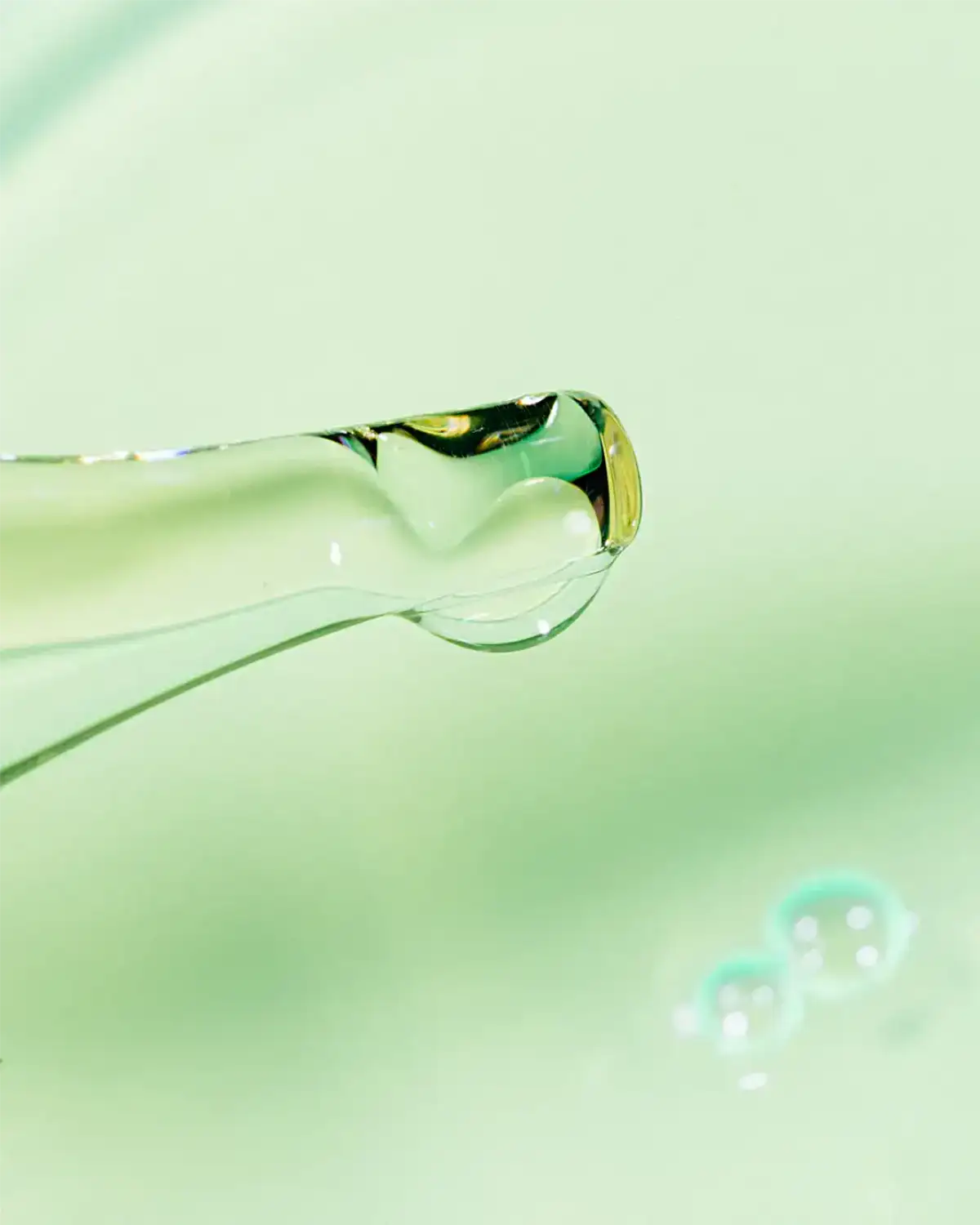 Close up of a drop of cannabis tincture