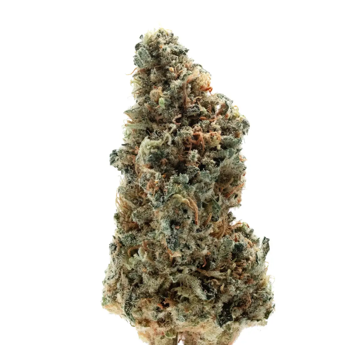 Green Ribbon Cannabis Nug on White Background