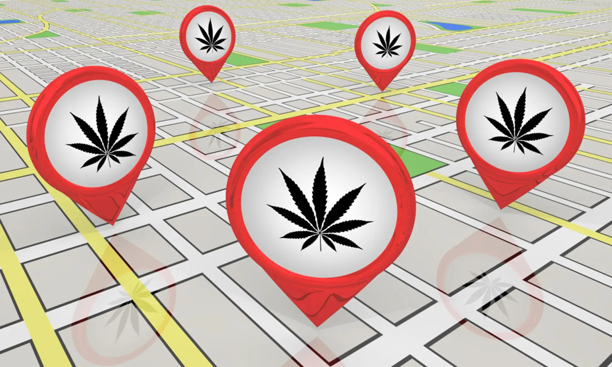 map of cannabis dispensaries